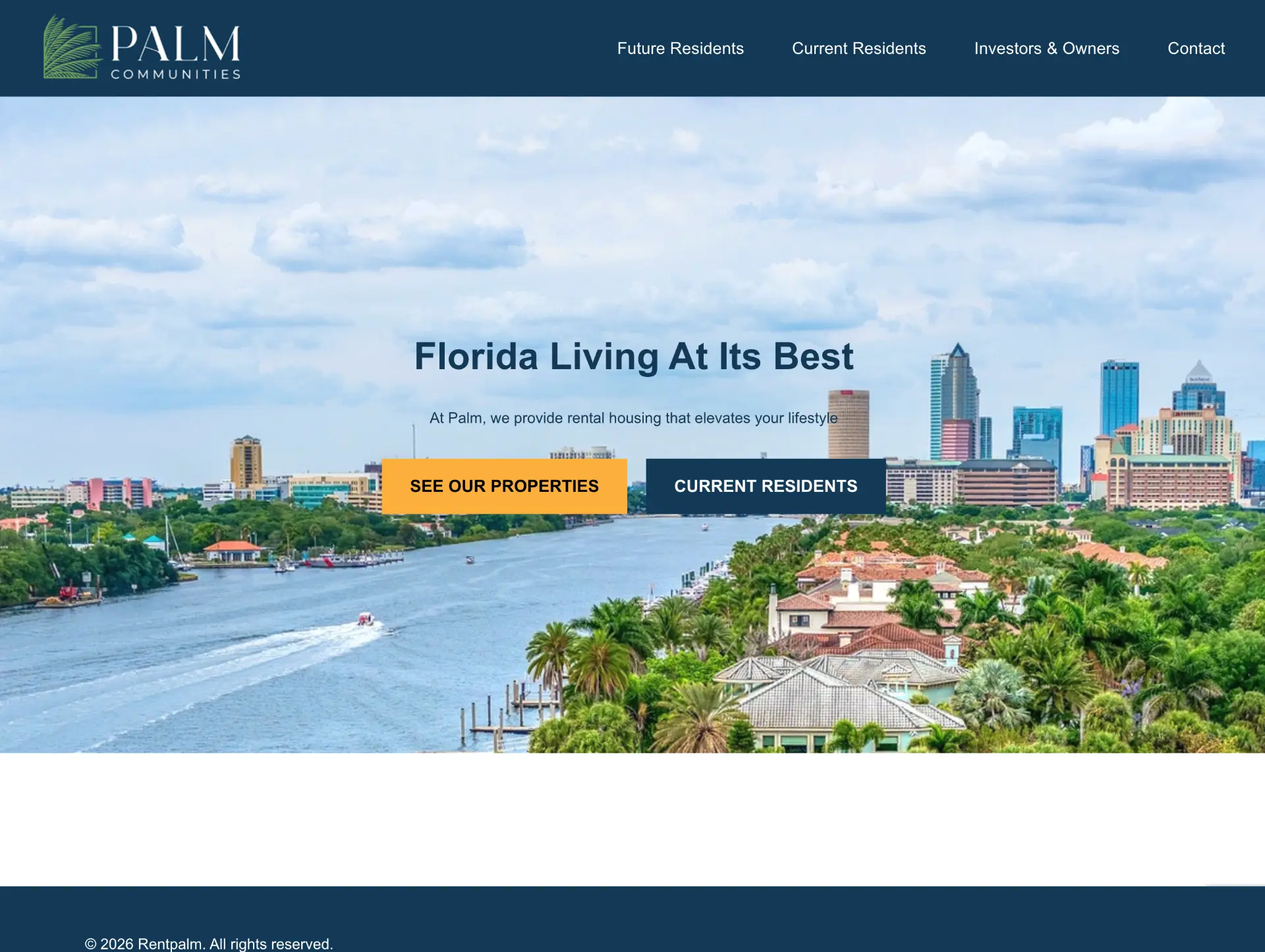 Previous Palm Communities website